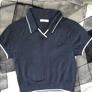 TNA Deep Blue Polo with White Accents XS Size